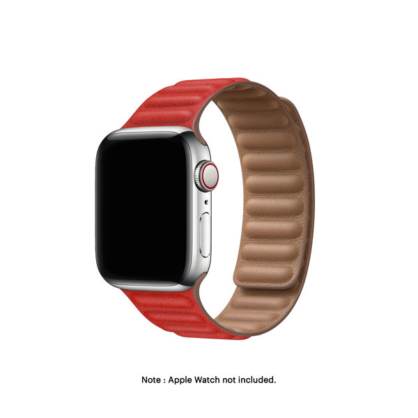 

Red Poppy Leather Link Apple WatchBand (38/40/41mm)