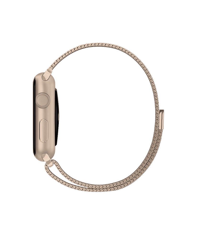 Rose gold magnetic apple watch band top