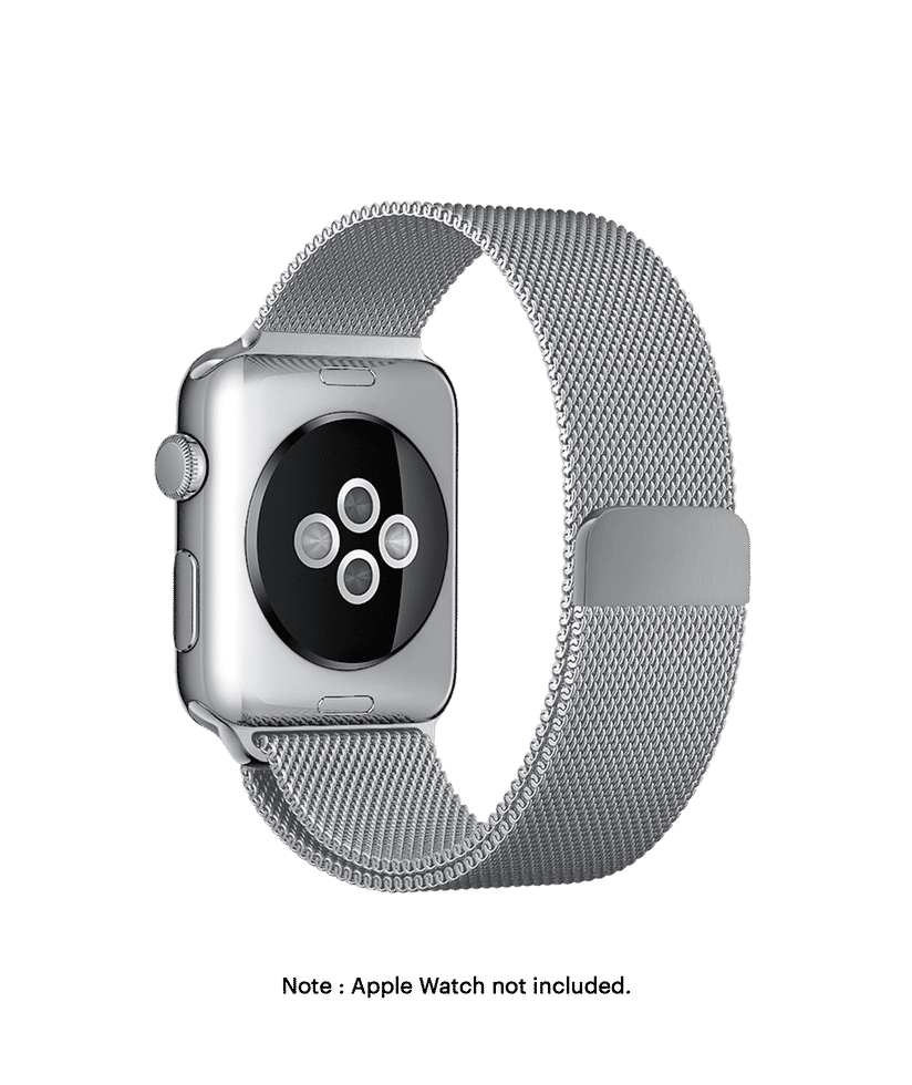 Silver Magnetic Milanese Loop Apple Watch Band Premium Watchband