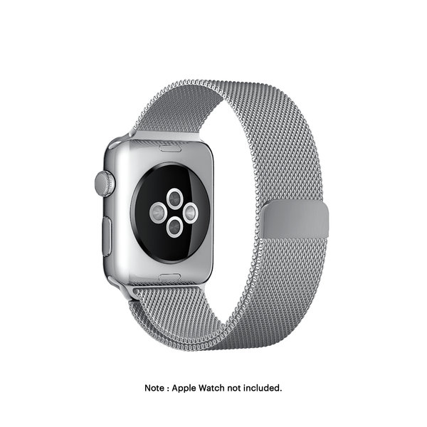 

Silver Magnetic Milanese Loop Apple WatchBand (42/44/45/49mm)