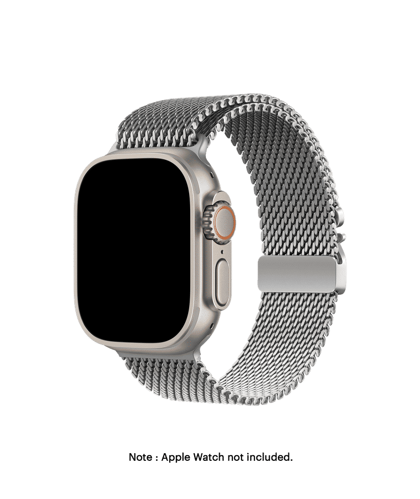 Silver Milanese Loop 2.0 Apple WatchBand 42 44 45 46 49mm Buy At DailyObjects