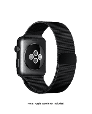 iHome Black Silicone Apple Watch Band, 38-40mm