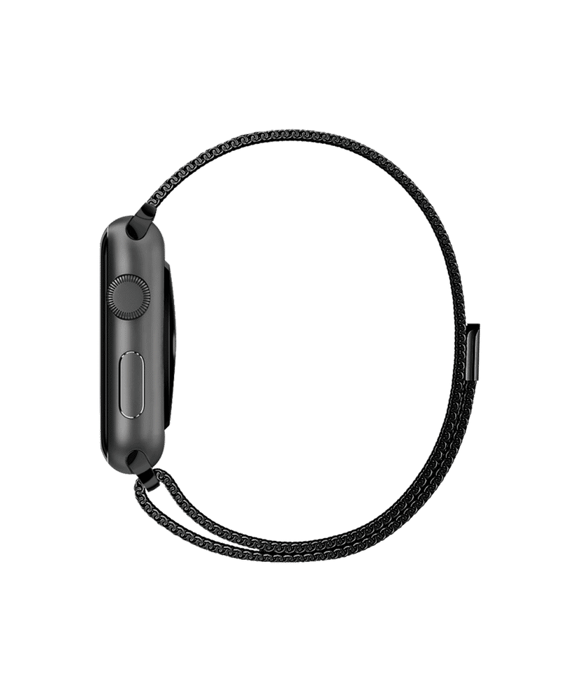 44mm space black milanese loop band deals