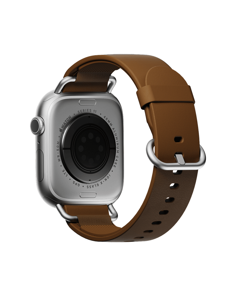 Walnut Ellipse Leather Apple Watch Band (42/44/45/46/49mm)