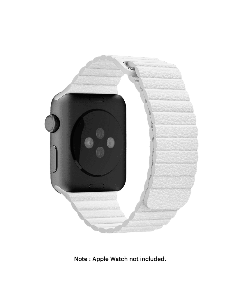 Apple Watch Premium Soft Leather Loop Strap Strong Magnetic Closure Watch  Band