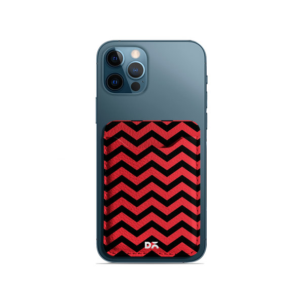 

DailyObjects Carmine Chevron Stripes CardSafe Phone Wallet