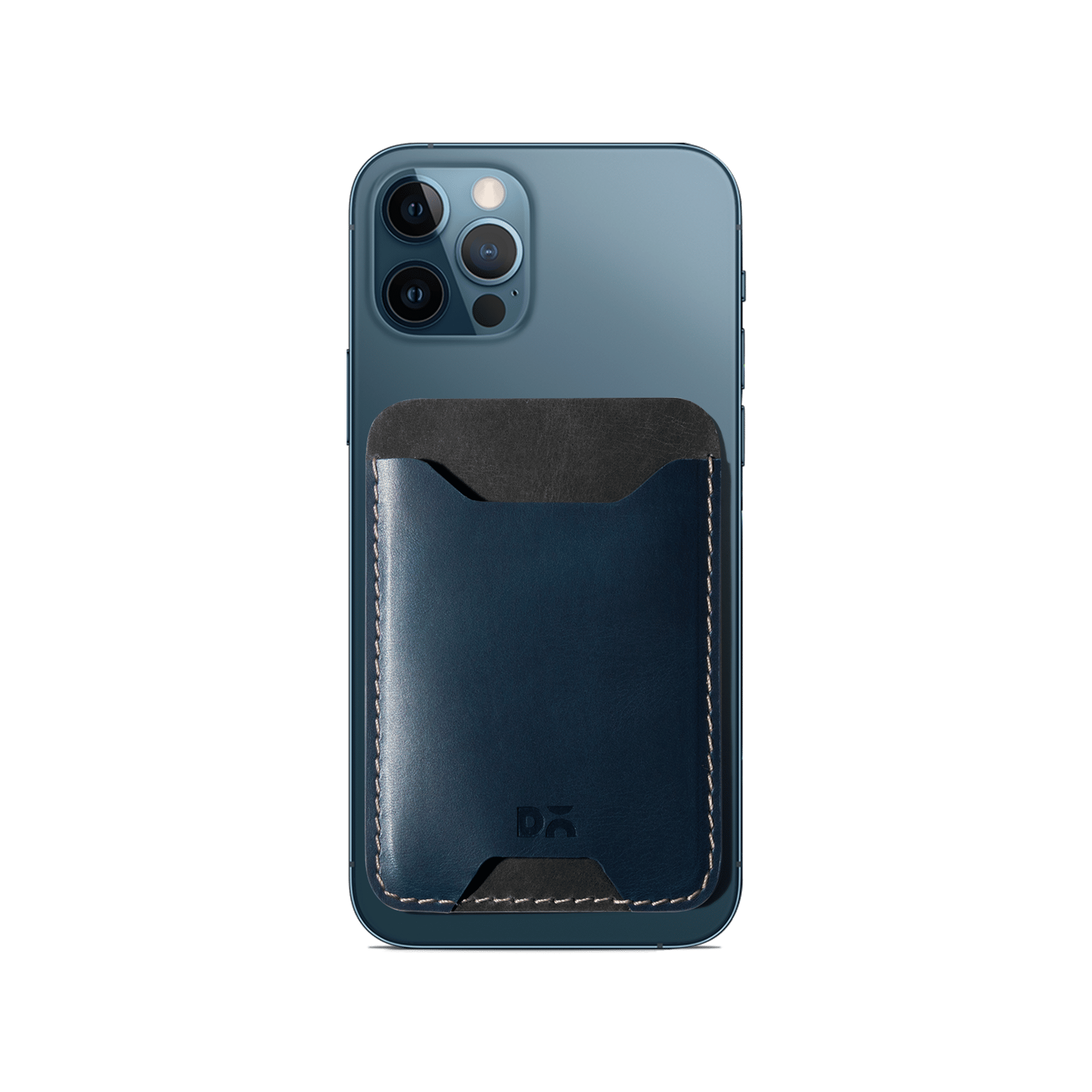 Deep Navy CardSafe Leather Phone Wallet