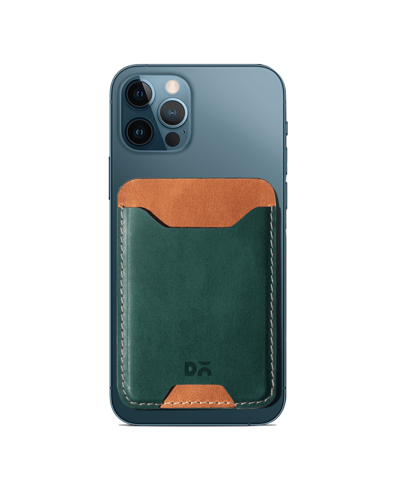 Forest Green CardSafe Leather Phone Wallet