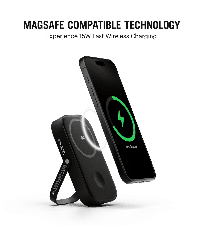 Loop Qi2-Certified MagSafe-Compatible Aluminium Power Bank 10000 mAh Black