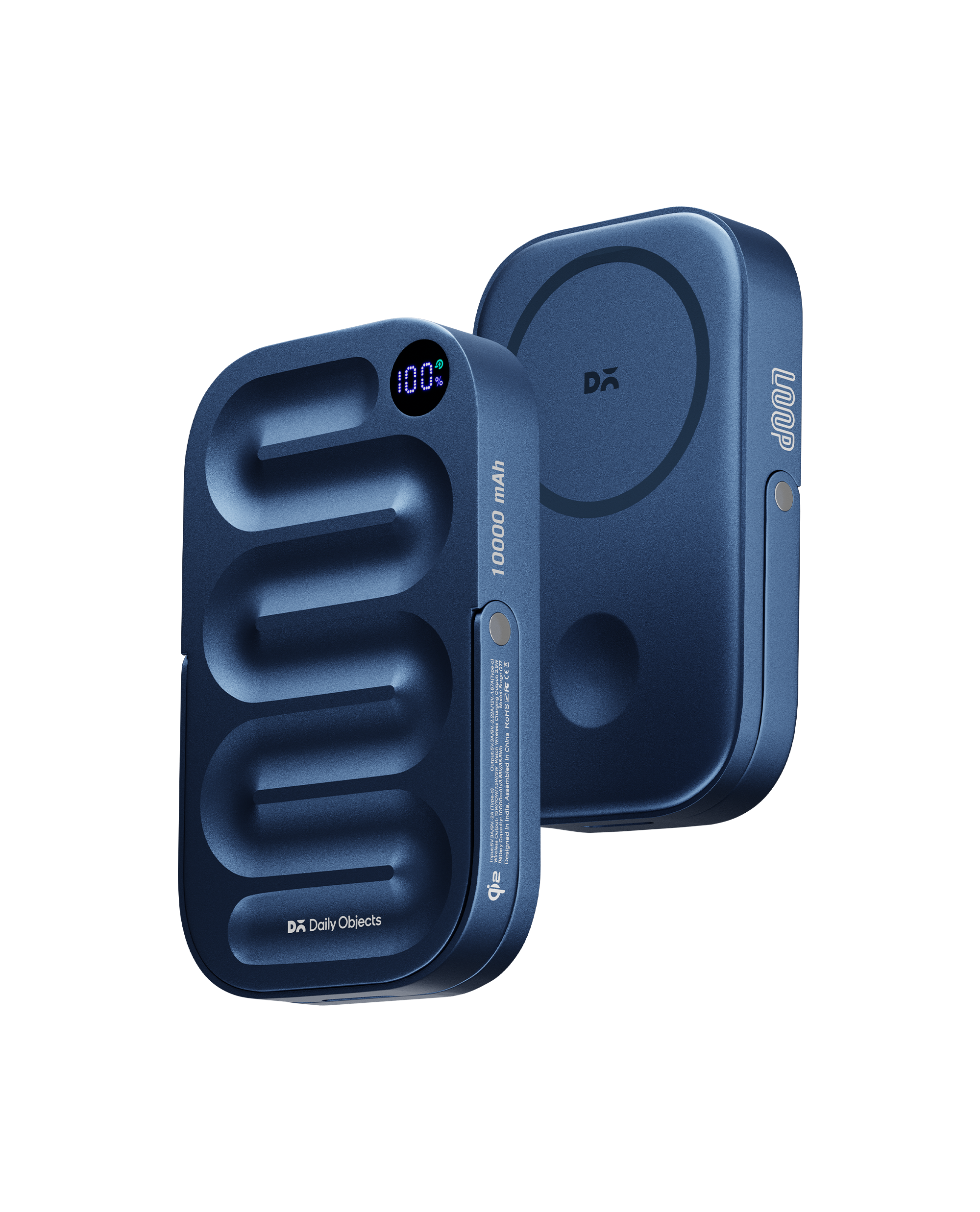 Loop Qi2-Certified MagSafe-Compatible Aluminium Power Bank 10000 mAh - Space Blue