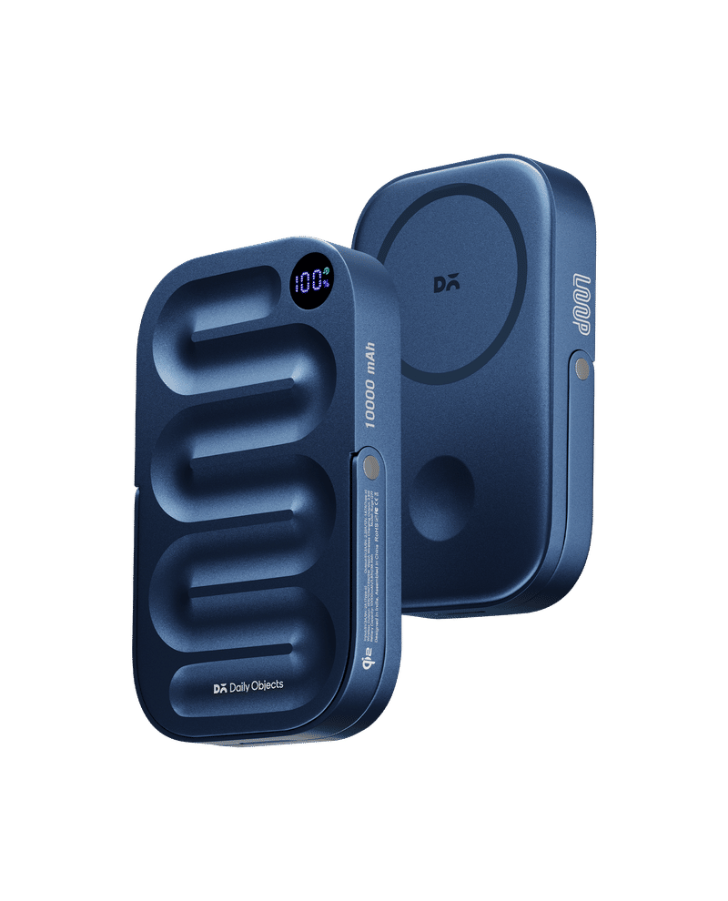 Loop Qi2-Certified MagSafe-Compatible Aluminium Power Bank 10000 mAh - Space Blue