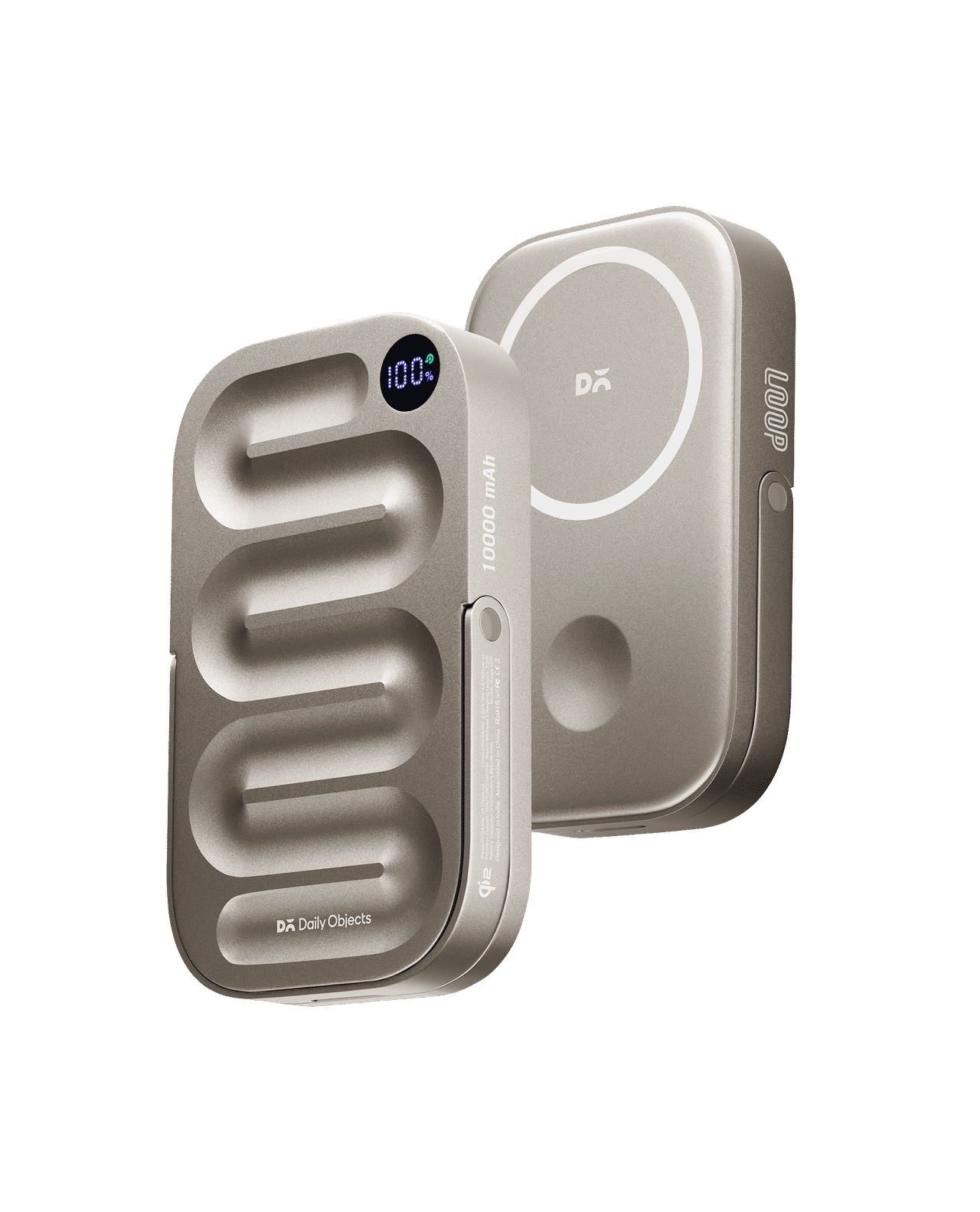 Loop Qi2-Certified MagSafe-Compatible Aluminium Power Bank 10000 mAh - Titanium