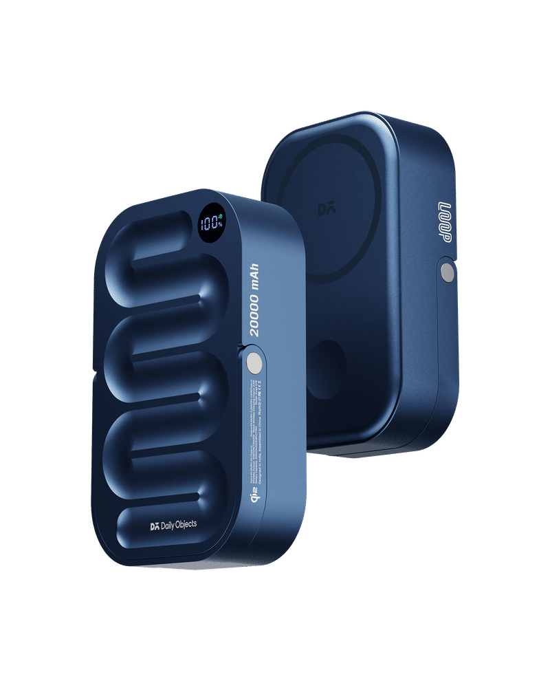 Loop Qi2-Certified MagSafe-Compatible Aluminium Power Bank 20000 mAh - Space Blue