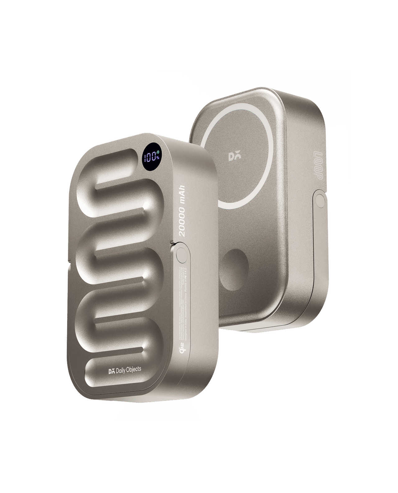 Loop Qi2-Certified MagSafe-Compatible Aluminium Power Bank 20000 mAh - Titanium