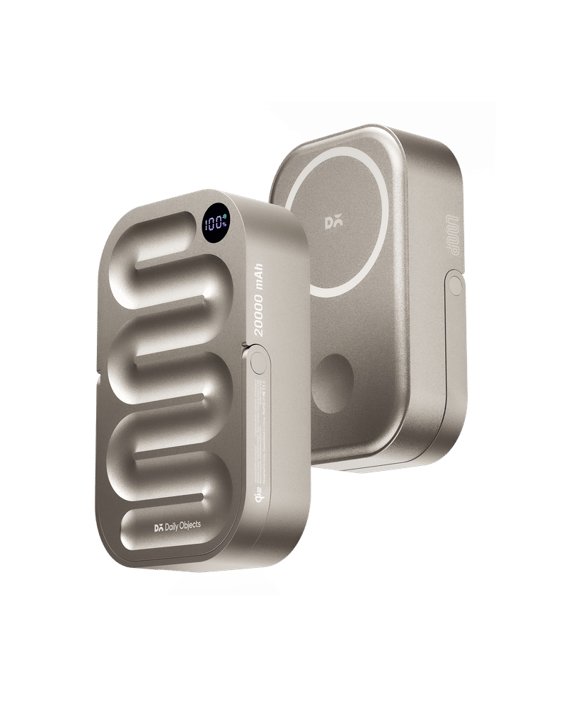 Loop Qi2-Certified MagSafe-Compatible Aluminium Power Bank 20000 mAh - Titanium