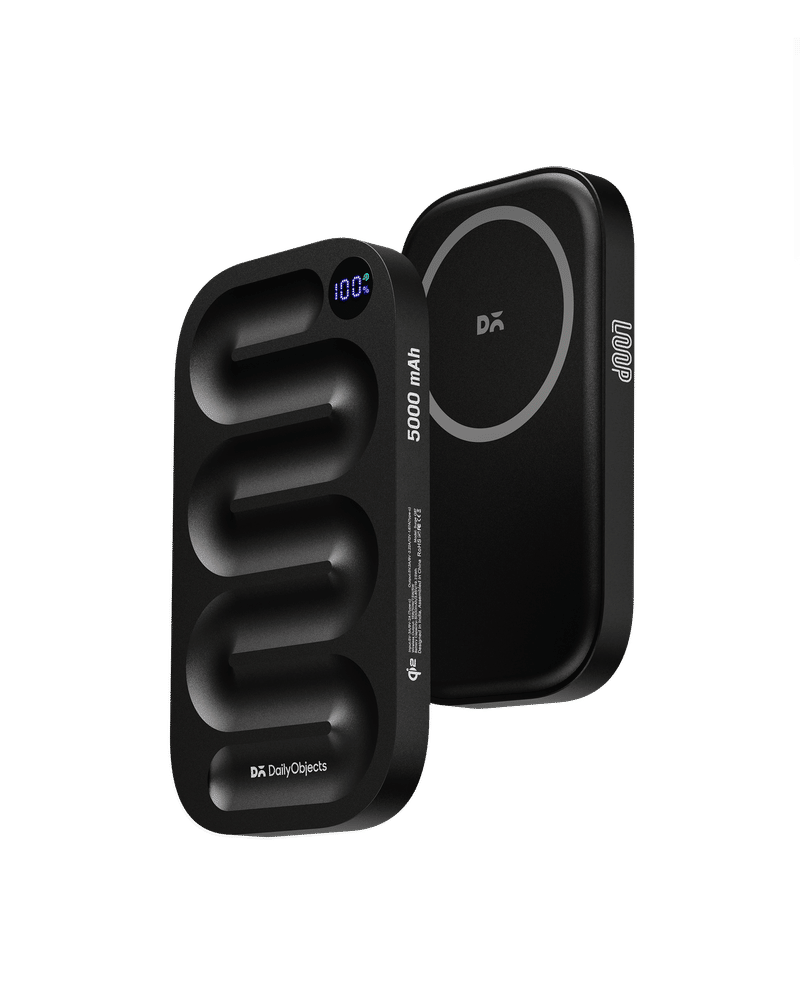 Loop Qi2-Certified MagSafe-Compatible Aluminium Power Bank 5000 mAh - Black