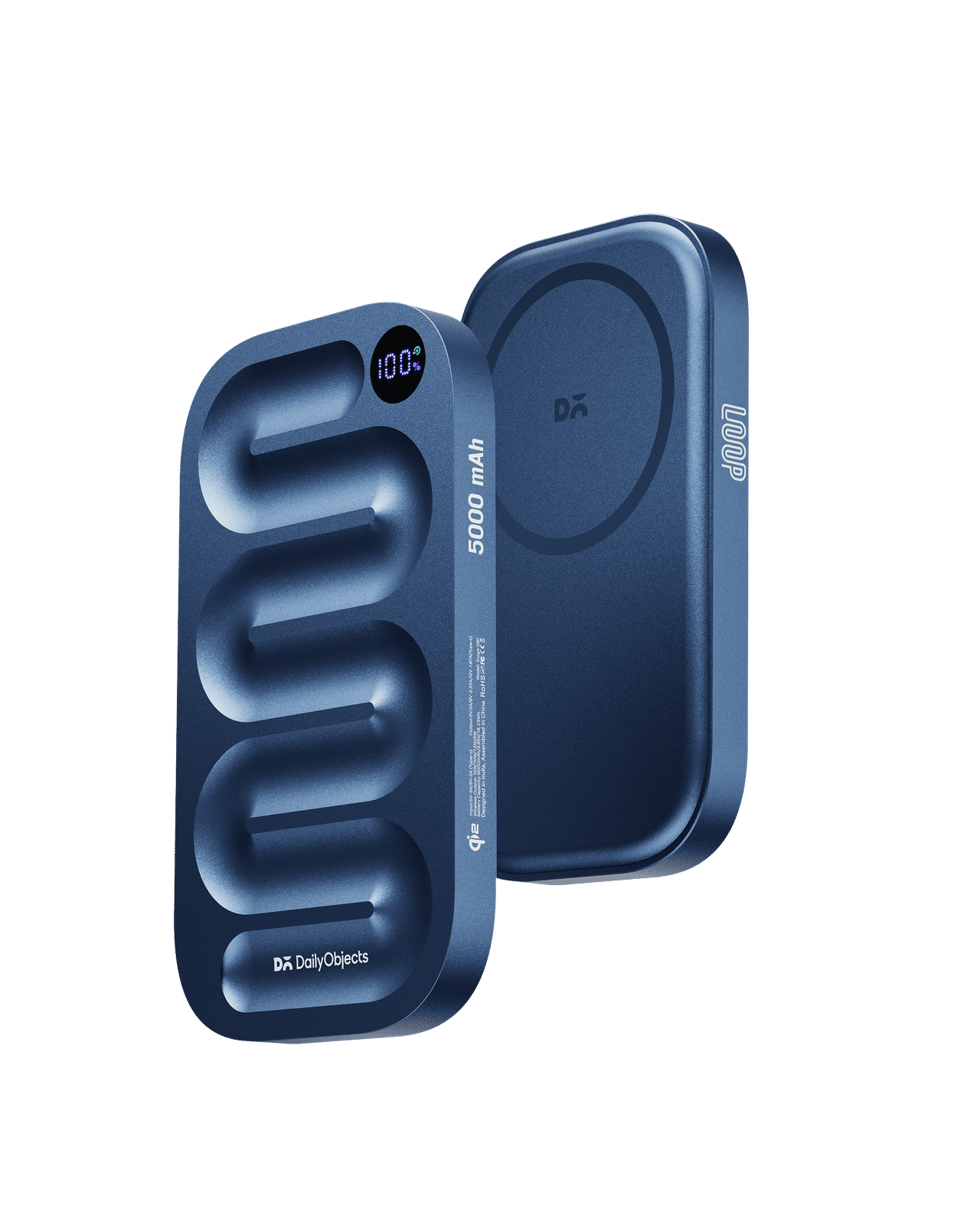 Loop Qi2-Certified MagSafe-Compatible Aluminium Power Bank 5000 mAh - Space Blue