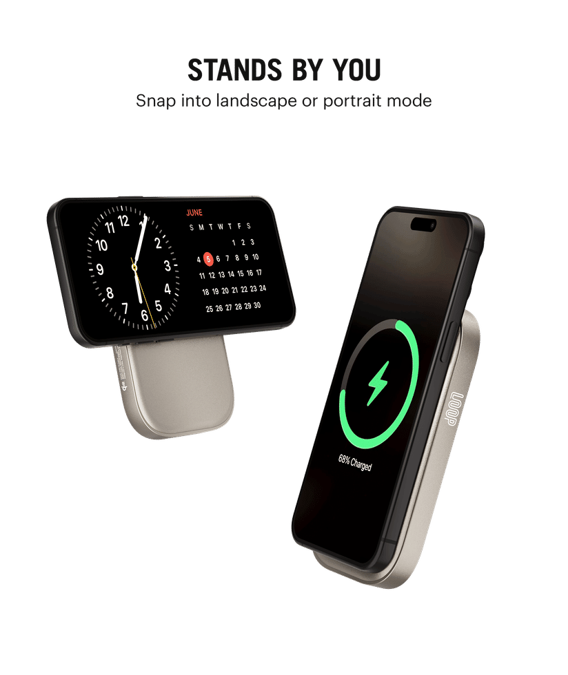 Charging Station Wireless Charger For Loopy Case Charging Station Wireless Charger For Loopy Case Titanium DailyObjects Loop  Qi2-Certified MagSafe-Compatible Power