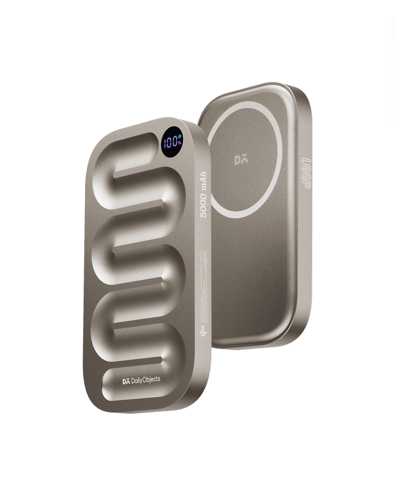 Loop Qi2-Certified MagSafe-Compatible Aluminium Power Bank 5000 mAh - Titanium