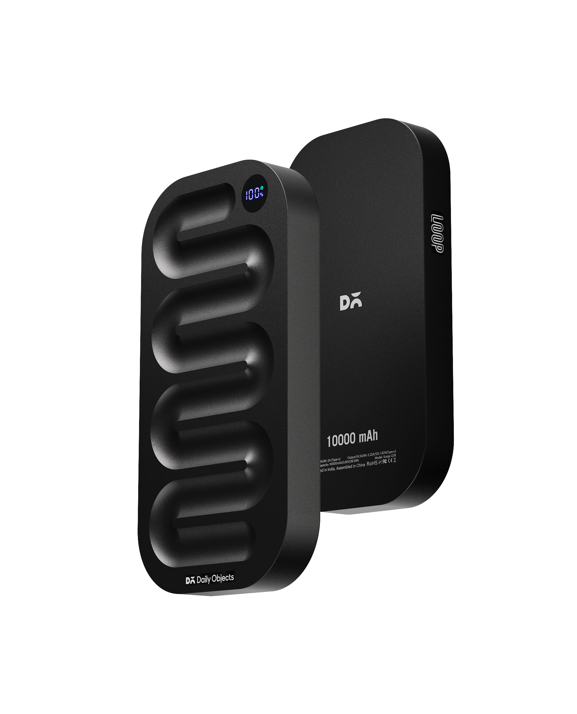 Loop Universal Aluminium Power Bank 10000 mAh - Black