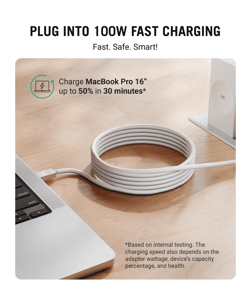 Usb C Pop Charger Iphone POP 100W Type-C Kevlar Core