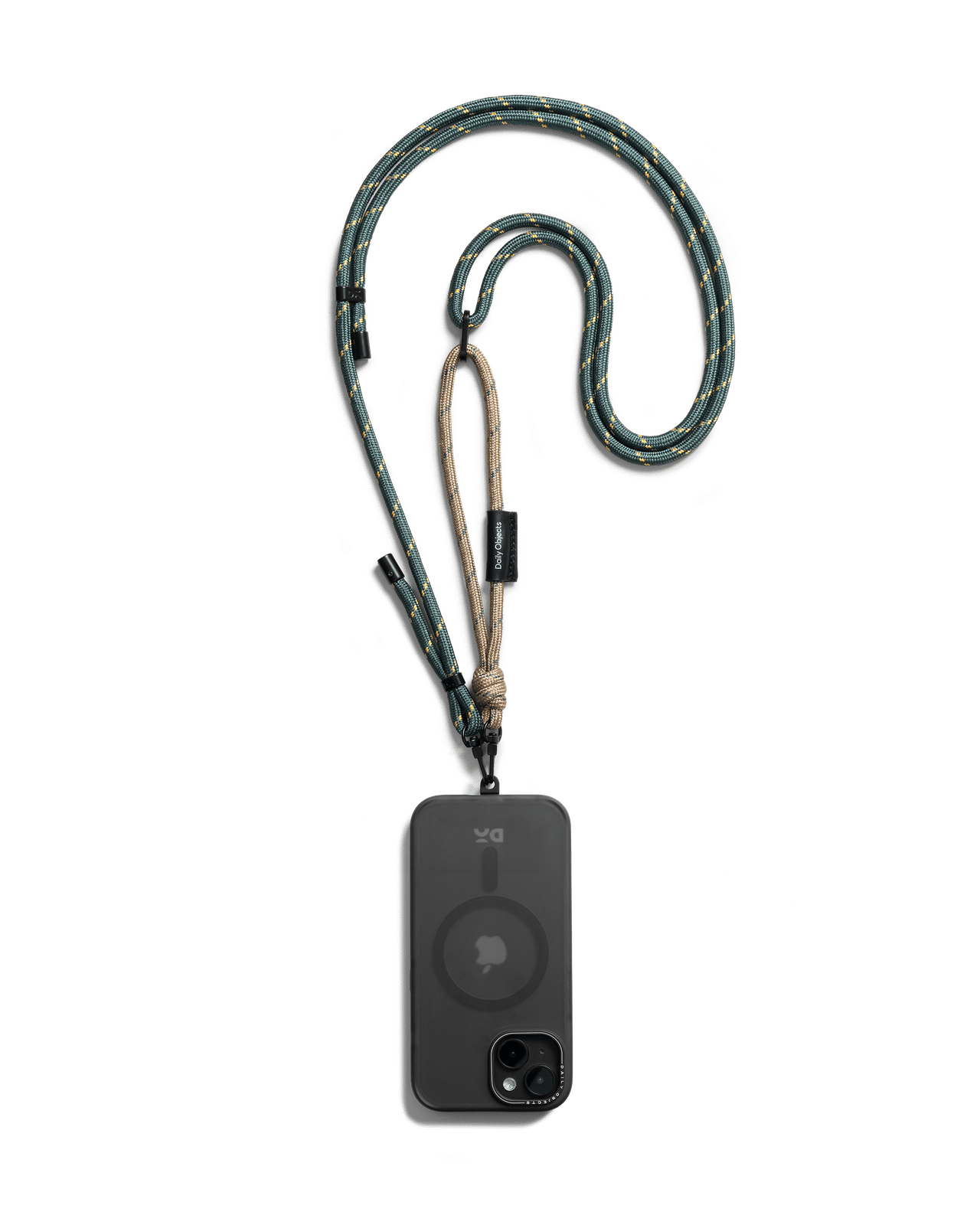 Beige-Green Crossbody Phone Lanyard - Cord