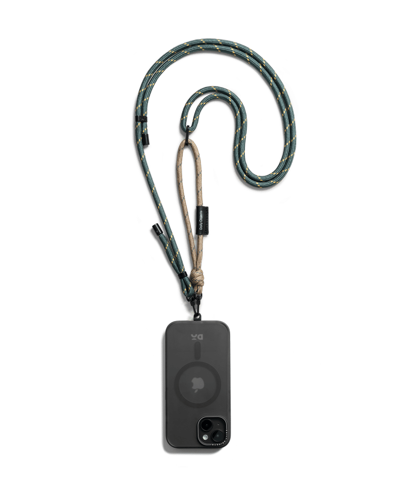 Beige-Green Crossbody Phone Lanyard - Cord