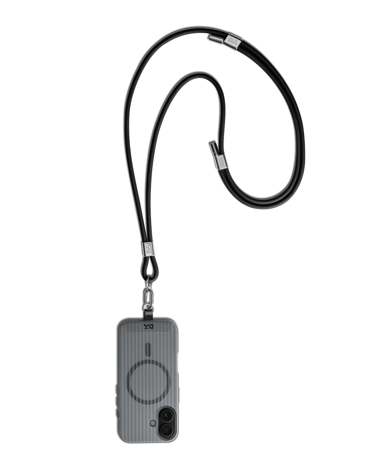 Black Anchor Silicone Phone Lanyard