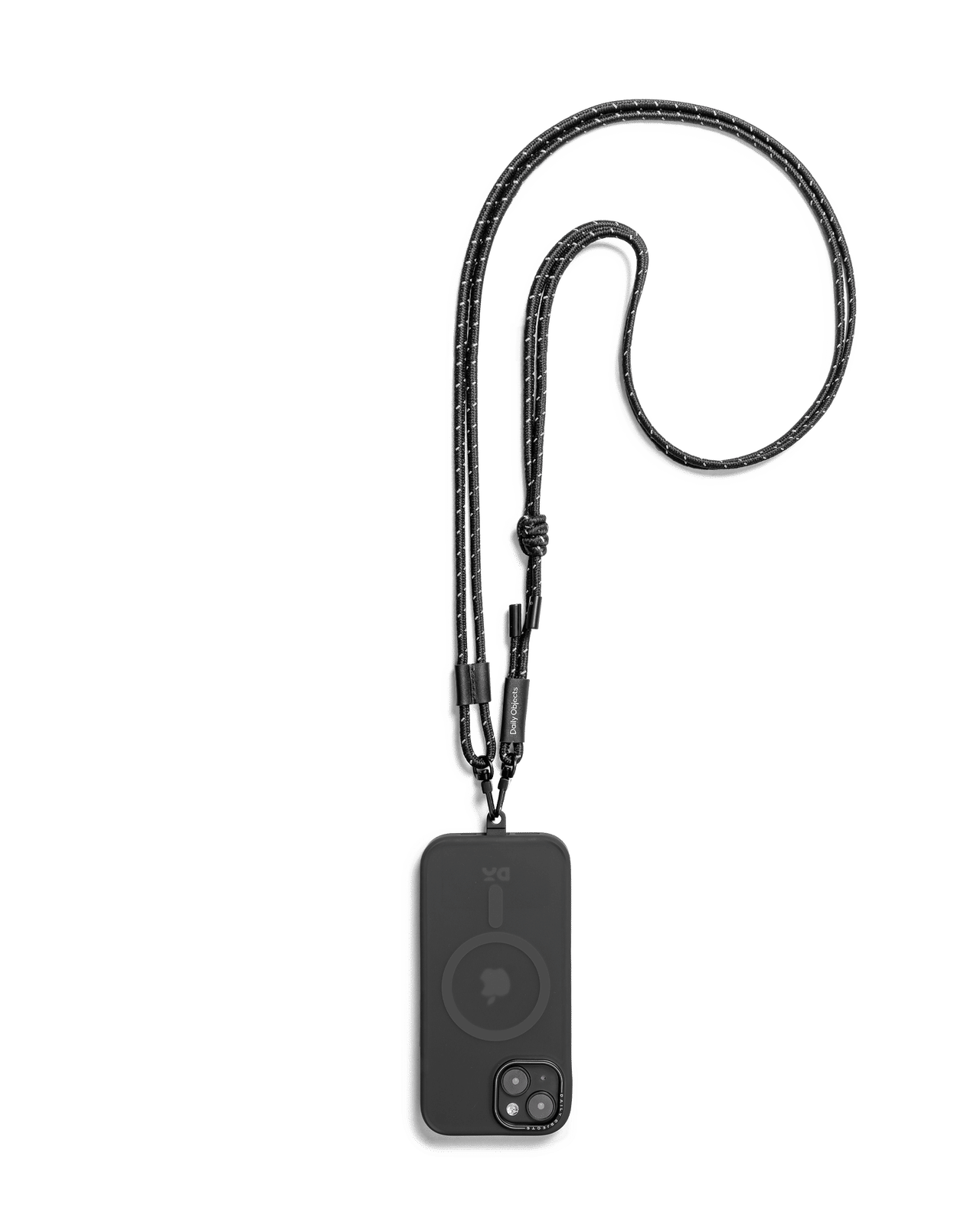 Black Reflective Crossbody Phone Lanyard - Cord