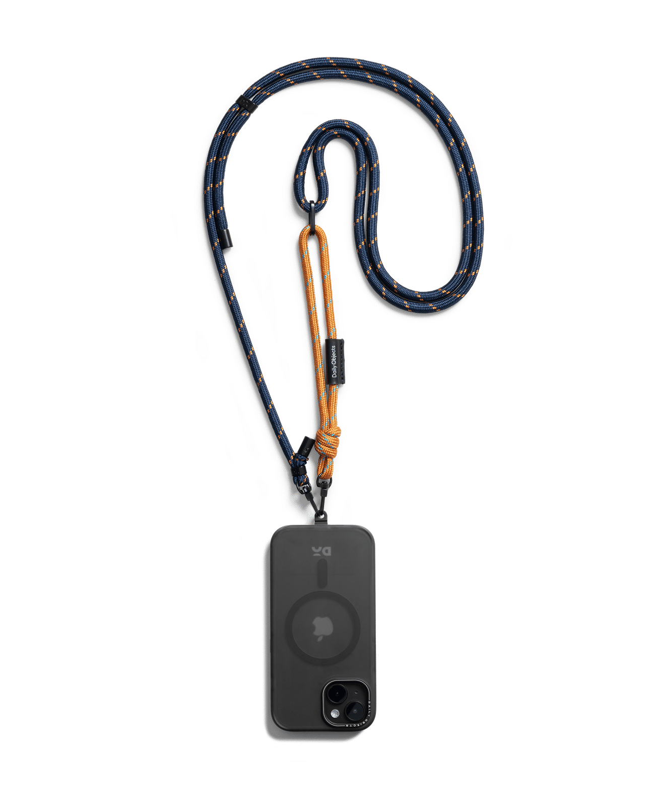 Navy-Orange Crossbody Phone Lanyard - Cord