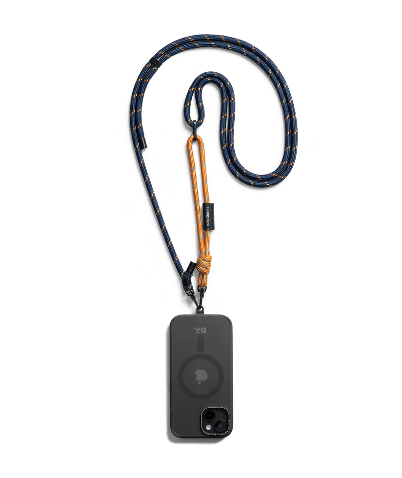 Navy-Orange Crossbody Phone Lanyard Cord Buy At DailyObjects