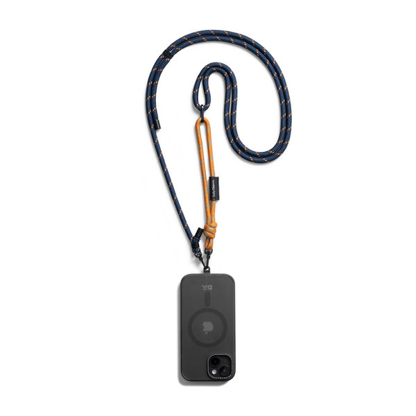 

Navy-Orange Crossbody Phone Lanyard - Cord