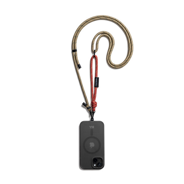 

Red-Beige Crossbody Phone Lanyard - Cord