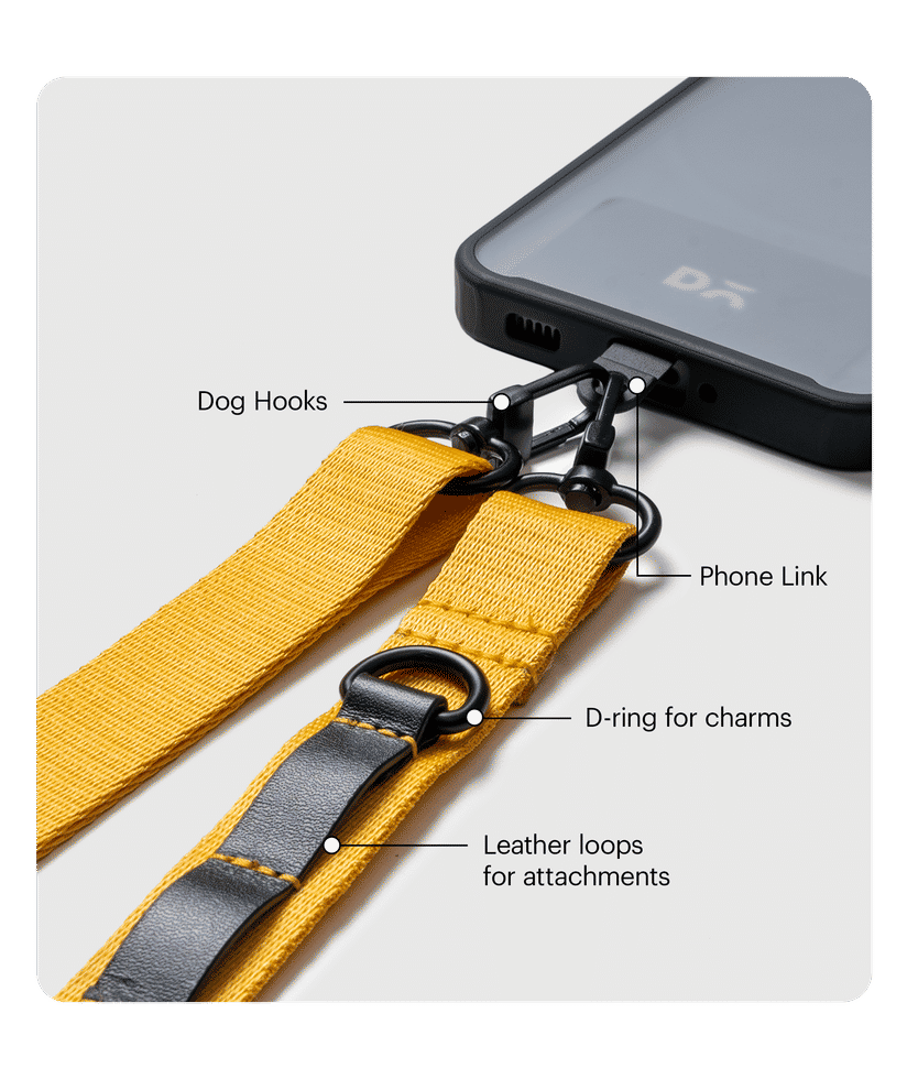 Yellow Crossbody Utility Phone Lanyard - Strap Buy At DailyObjects