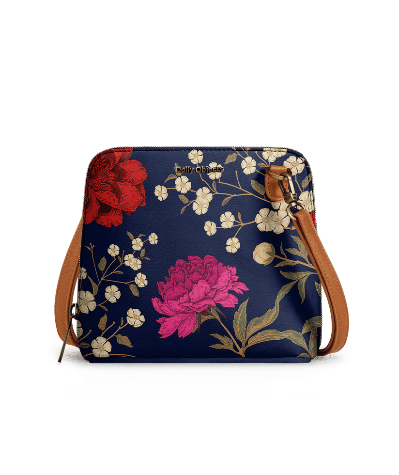 DailyObjects Midnight Chrysanthemums Trapeze Crossbody Bag Buy