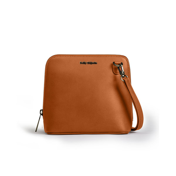 

DailyObjects Tan Vegan Leather - Trapeze Crossbody Bag