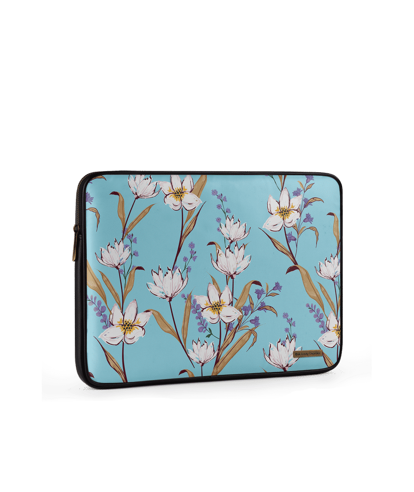 DailyObjects Sky Blue Lillies City Compact Messenger Bag For Up To 39.37cm  (15.5 inch) Laptop/MacBook Buy At DailyObjects
