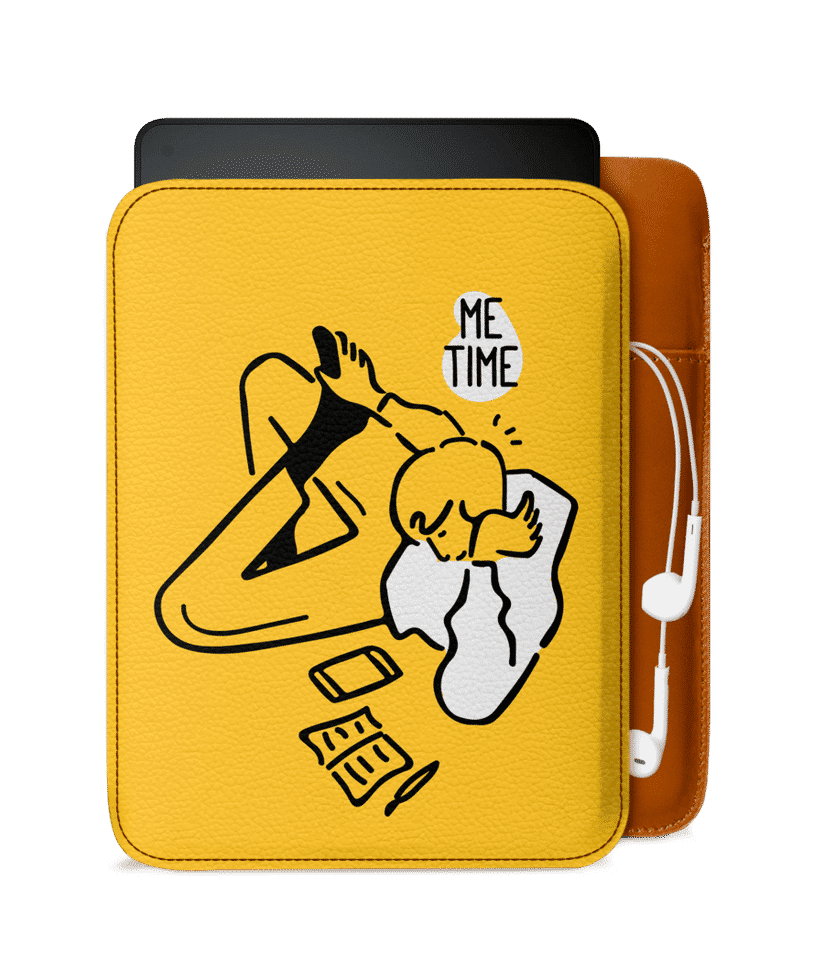 DailyObjects Me Time Real Leather Sleeve Case Cover For  Kindle  Paperwhite Buy At DailyObjects
