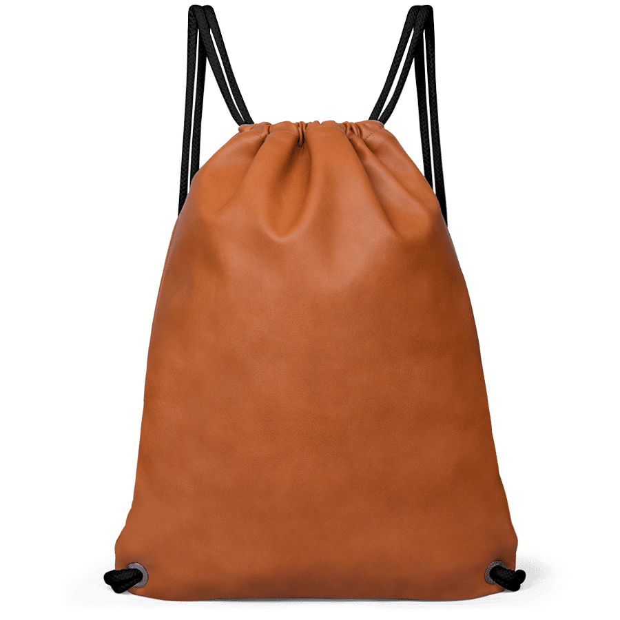 faux leather drawstring backpack