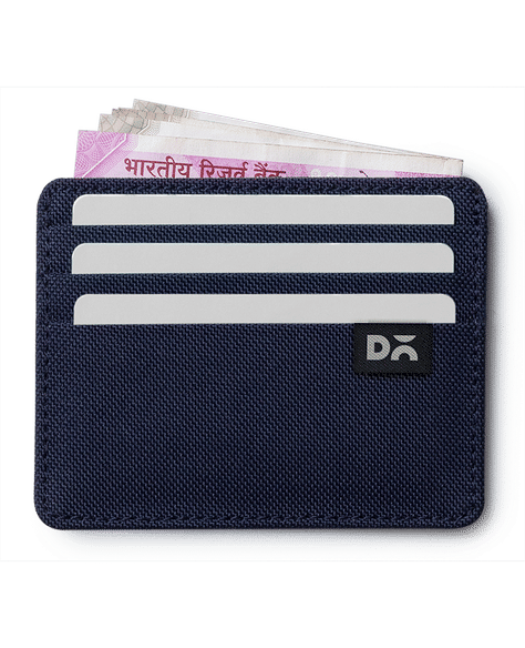 Blue Ballistic Nylon Skinny Fit Card Wallet