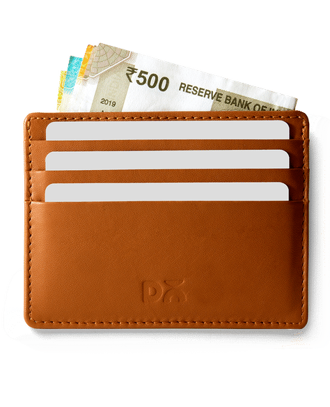 Tan Genuine Leather Skinny Fit Card Wallet