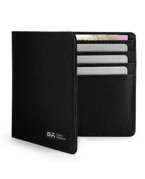 Black Ballistic Nylon Slim Classic Billfold Wallet