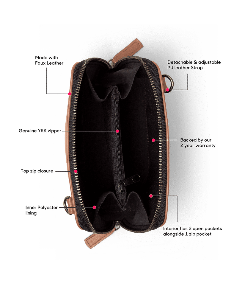 DailyObjects Blush Vegan Leather - Trapeze Crossbody Bag Buy At