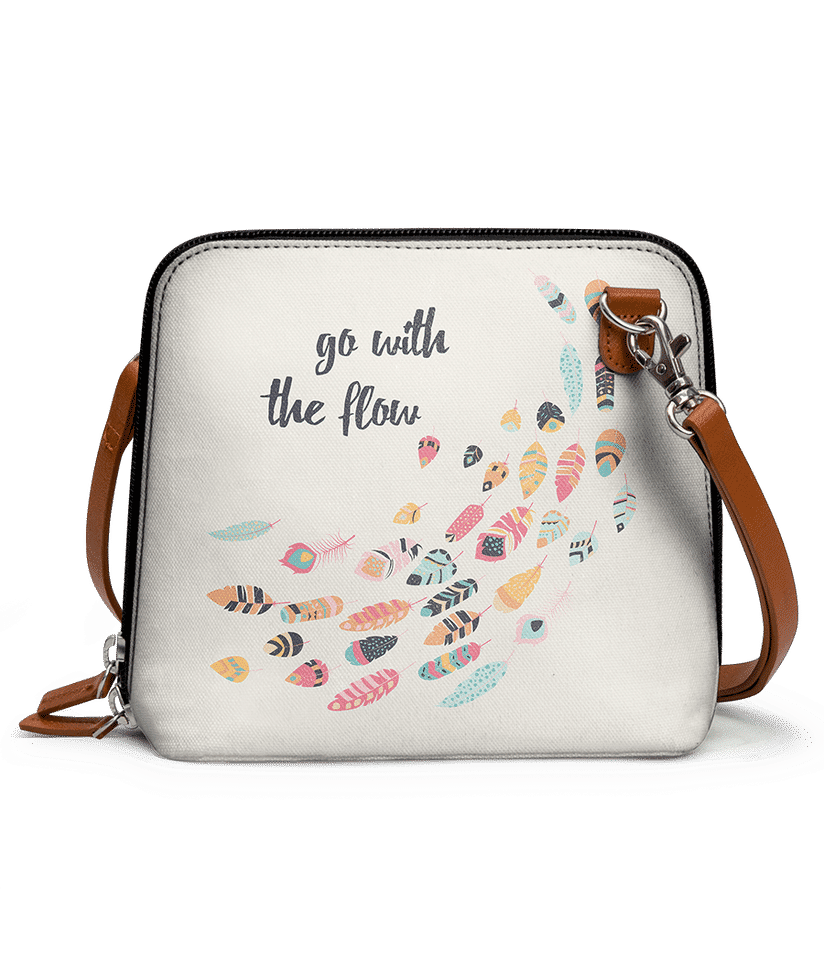DailyObjects Feathers 33 - Trapeze Crossbody Bag Buy At DailyObjects