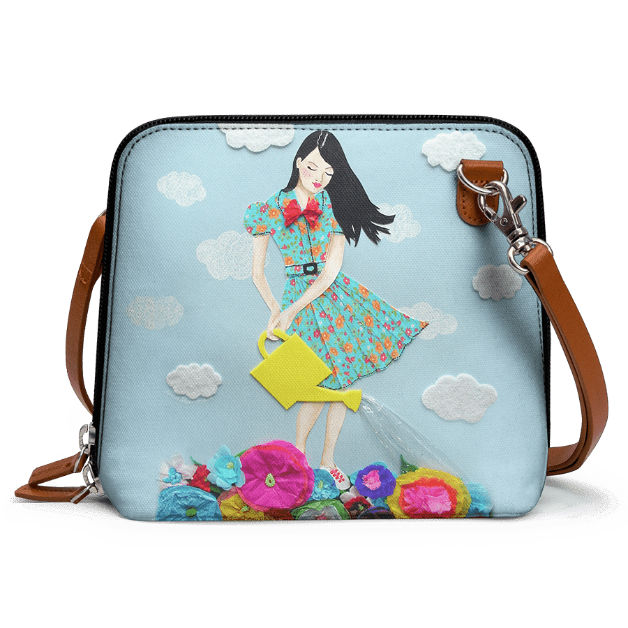 Lotus Field Orbit Sling Bag – Strokes by Namrata Mehta