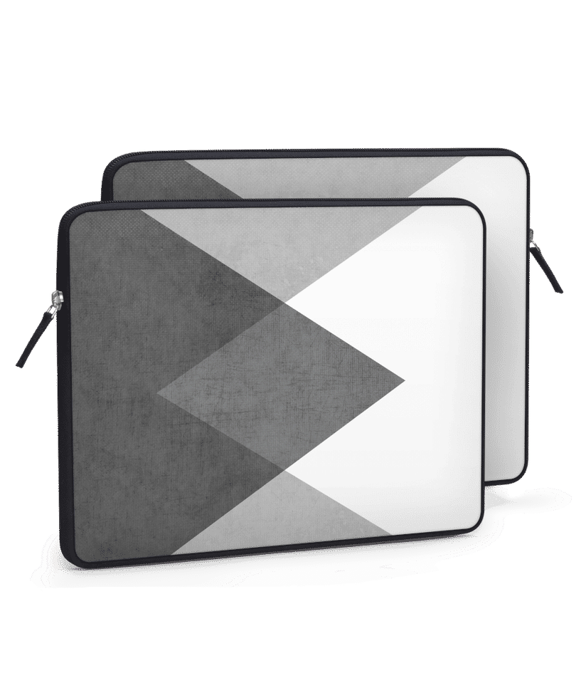 DailyObjects Black and White Triangles Ballistic Nylon Zippered