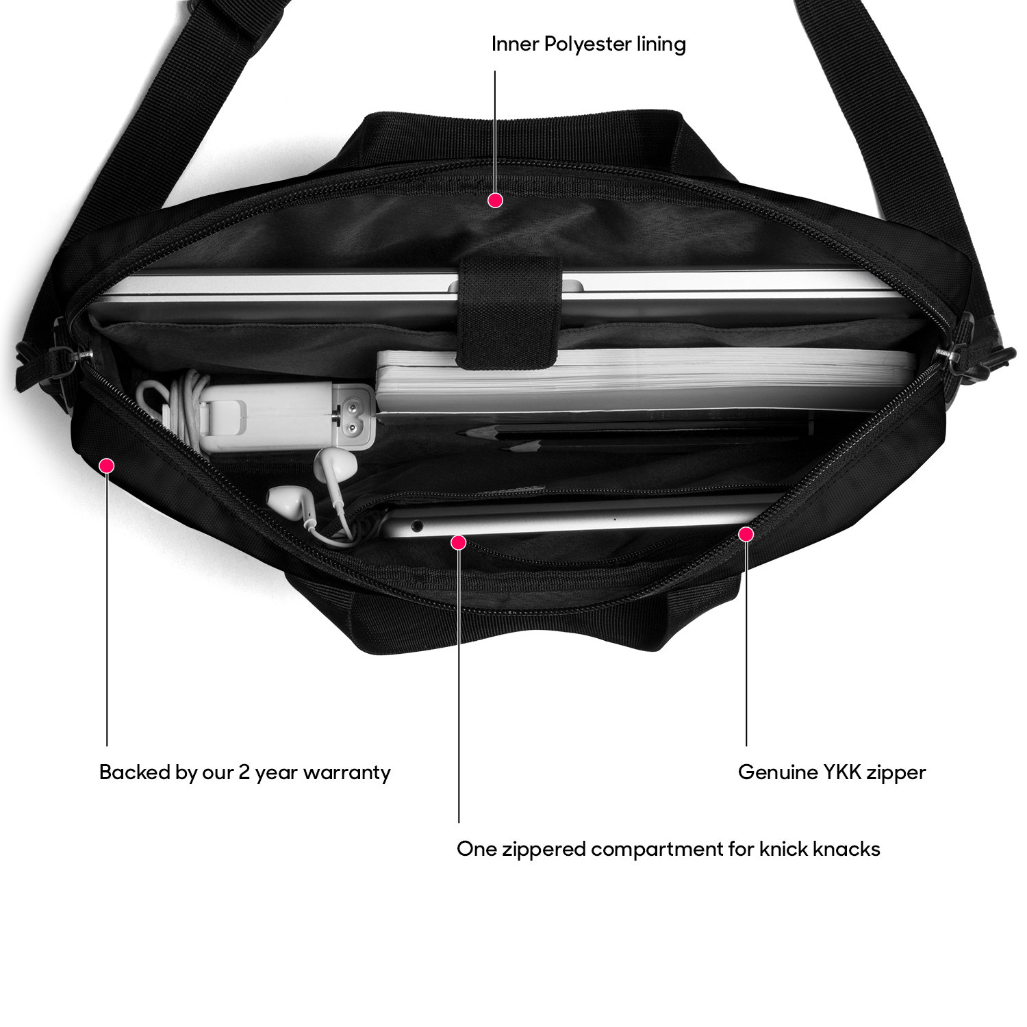 ballistic nylon messenger bolsa
