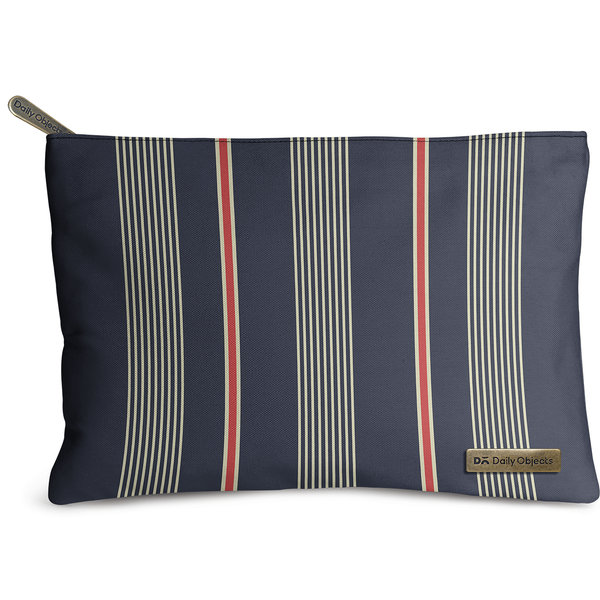 

DailyObjects Red White Pin Stripe Jumbo Stash Pouch