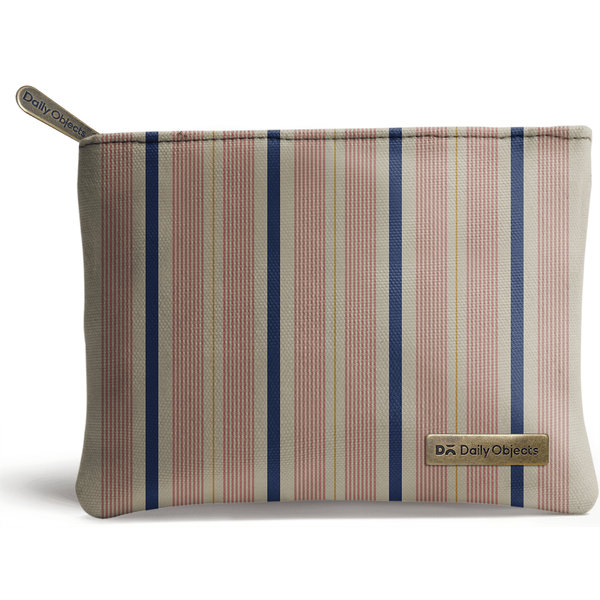 

DailyObjects Salmon Pin Stripe Tiny Stash Pouch