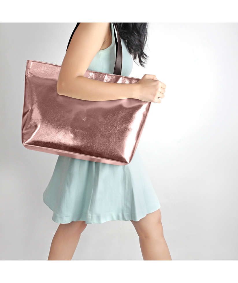 Metallic rose discount gold handbag